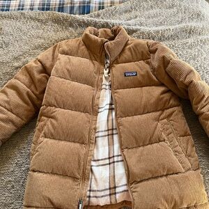 Patagonia Tan Corduroy Puffer Jacket
